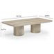 Tyche Travertine Rectangular Outdoor Concrete Top Coffee Table