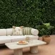 Tyche Travertine Rectangular Outdoor Concrete Top Coffee Table
