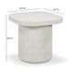 Suraya Ivory Square Outdoor Concrete Top Side Table