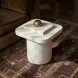 Suraya Ivory Square Outdoor Concrete Top Side Table
