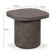 Suraya Dark Umber Square Outdoor Concrete Top Side Table