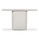Suraya Ivory Oval Concrete Top Console Table