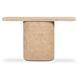 Suraya Faux Travertine Oval Concrete Top Console Table