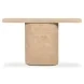 Suraya Faux Travertine Oval Concrete Top Console Table