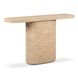 Suraya Faux Travertine Oval Concrete Top Console Table