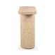 Suraya Faux Travertine Oval Concrete Top Console Table