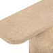 Suraya Faux Travertine Oval Concrete Top Console Table