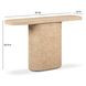 Suraya Faux Travertine Oval Concrete Top Console Table