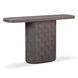 Suraya Dark Umber Oval Concrete Top Console Table