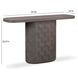 Suraya Dark Umber Oval Concrete Top Console Table