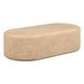 Suraya Faux Travertine Oval Outdoor Concrete Top Coffee Table
