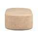 Suraya Faux Travertine Oval Outdoor Concrete Top Coffee Table