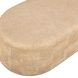 Suraya Faux Travertine Oval Outdoor Concrete Top Coffee Table
