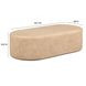Suraya Faux Travertine Oval Outdoor Concrete Top Coffee Table