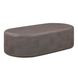 Suraya Dark Umber Oval Outdoor Concrete Top Coffee Table