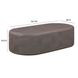 Suraya Dark Umber Oval Outdoor Concrete Top Coffee Table