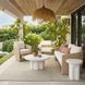 Suraya Ivory Round Outdoor Concrete Top Side Table