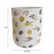 Ceramic White and Orange Round Outdoor Concrete Top Side Table