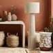 Ceramic White and Terracotta Round Outdoor Side Table