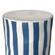 Tempest Blue and White Round Outdoor Side Table