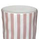 Tempest Pink and White Round Outdoor Side Table