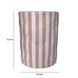 Tempest Pink and White Round Outdoor Side Table