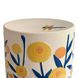 Ceramic White and Yellow Round Outdoor Side Table