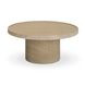 Darcy Travertine Round Outdoor Concrete Top Coffee Table