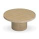 Darcy Travertine Round Outdoor Concrete Top Coffee Table