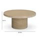 Darcy Travertine Round Outdoor Concrete Top Coffee Table