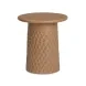 Hessa Terracotta Round Outdoor Concrete Top Side Table