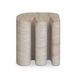 Thyme Travertine Round Outdoor Concrete Top Side Table