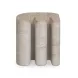 Thyme Travertine Round Outdoor Concrete Top Side Table
