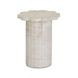 Blossom Travertine Round Outdoor Concrete Top Side Table