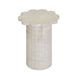 Blossom Travertine Round Outdoor Concrete Top Side Table