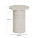 Blossom Travertine Round Outdoor Concrete Top Side Table