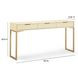 Pesce Cream Rectangular Console Table
