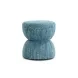 Tomlin Teal Performance Fabric Upholstered Round Ottoman