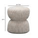 Tomlin Beige Performance Fabric Upholstered Round Ottoman