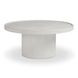 Darcy White Round Outdoor Concrete Top Occassional Table Set