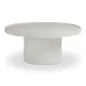 Darcy White Round Outdoor Concrete Top Coffee Table