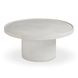 Darcy White Round Outdoor Concrete Top Occassional Table Set