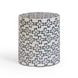 Lorna Aqua and White Accent Stool