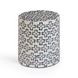 Lorna Aqua and White Accent Stool