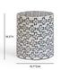 Lorna Aqua and White Accent Stool