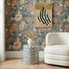 Lorna Aqua and White Accent Stool
