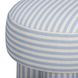 Masha Blue and White Performance Fabric Upholstered Accent Stool