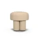 Masha Yellow and White Performance Fabric Upholstered Accent Stool