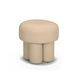 Masha Yellow and White Performance Fabric Upholstered Accent Stool