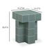 Alma Green Square Outdoor Concrete Top Side Table
